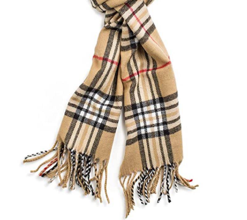 Men's and Women's Unisex Plaid Cashmere Feel Scarf, Oversized Scarves, Softer than Cashmere features, Size 72"X12"