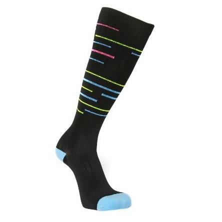 Unisex Graduated Colorful Patterned Compression Knee High Socks for Men & Women