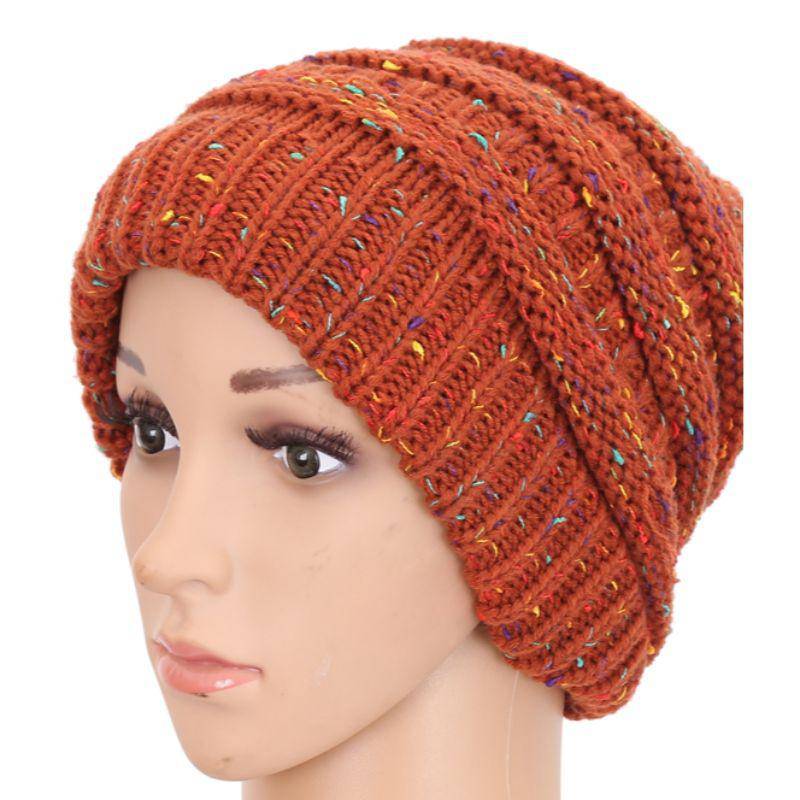 Ponytail Beanie Women's Big Girls Ribbed Cozy Hats
