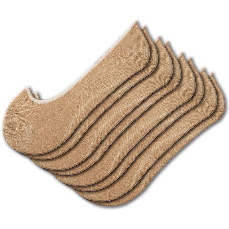 Women Premium Bamboo No Show Low-Cut Seamless Toe liners Socks-4 Pairs Pack