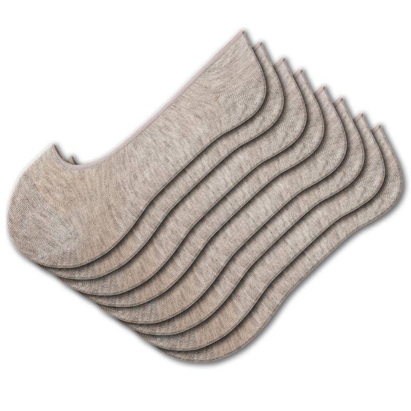 Women Premium Bamboo No Show Low-Cut Seamless Toe liners Socks-4 Pairs Pack