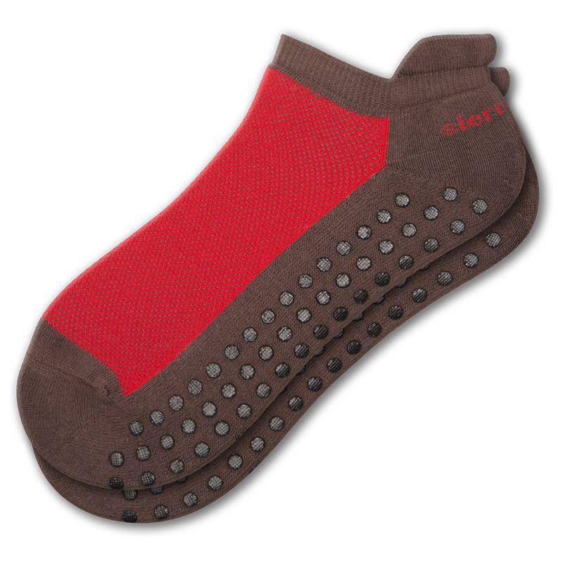 Heel Guard Mesh Top Cotton Anklet High Socks with Non Skid Gripper