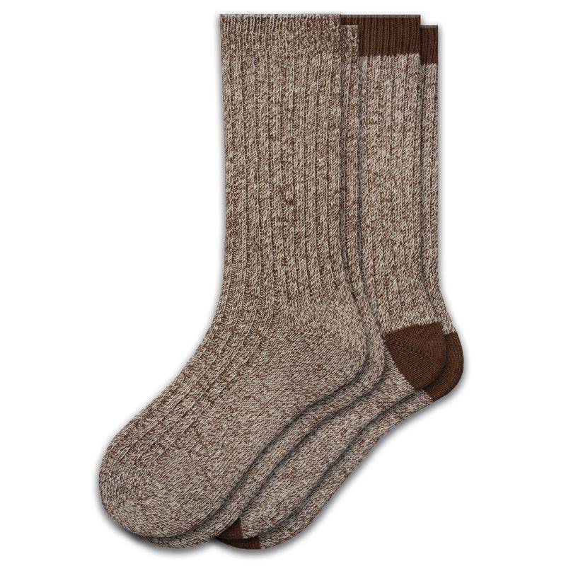 Outdoor Boot Hiking Marled Twisted Cotton 2 Pair Pack Socks W33