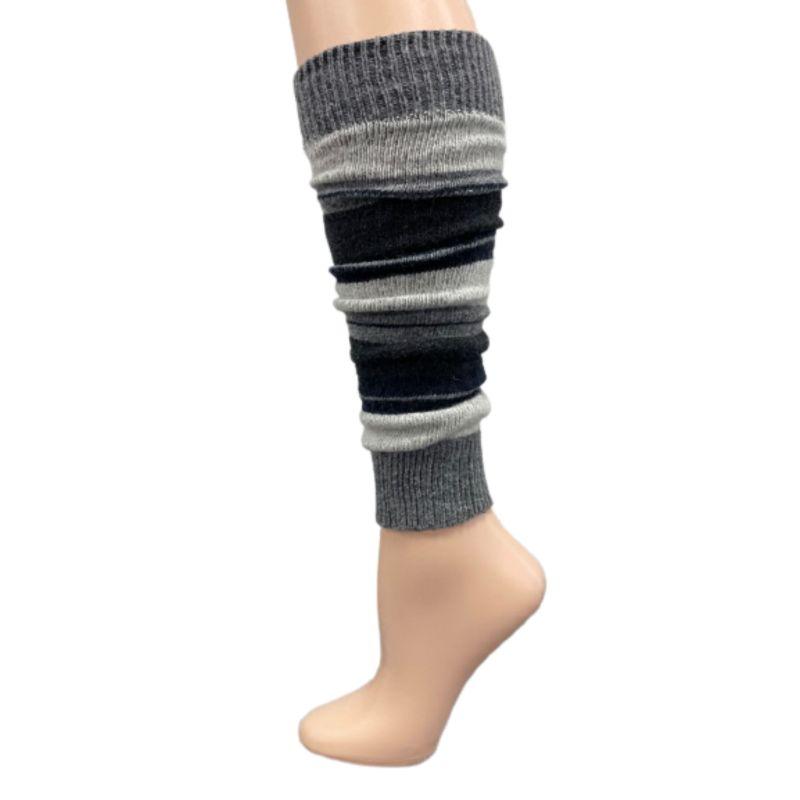 Girl's Stripe Lambswool Knee Hi Leg Warmers W424