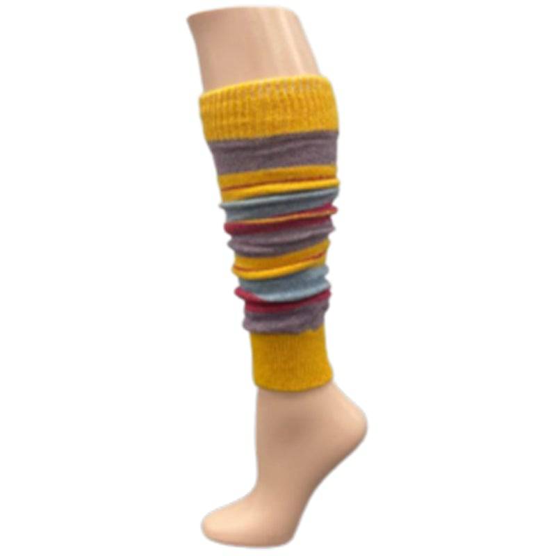 Girl's Stripe Lambswool Knee Hi Leg Warmers W424