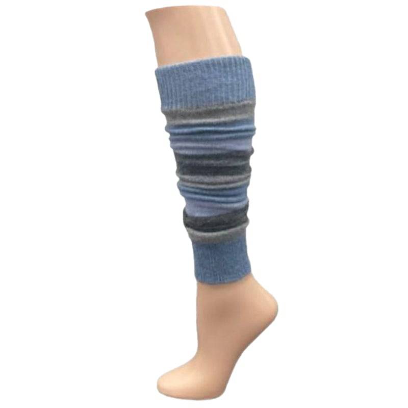 Girl's Stripe Lambswool Knee Hi Leg Warmers W424
