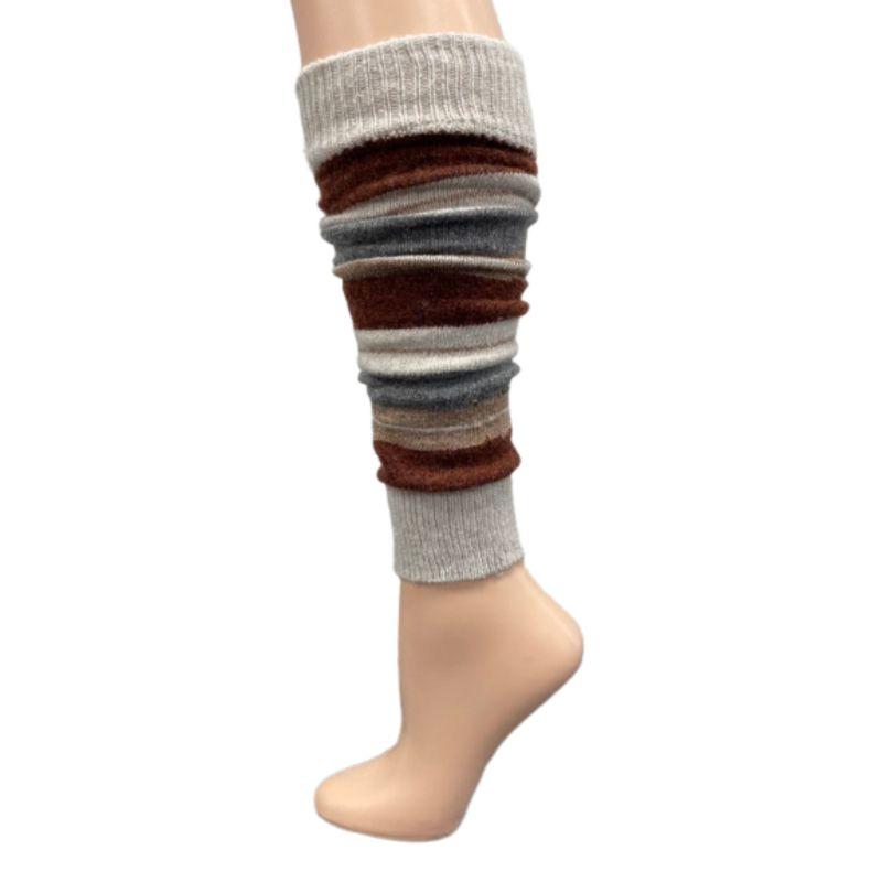 Girl's Stripe Lambswool Knee Hi Leg Warmers W424