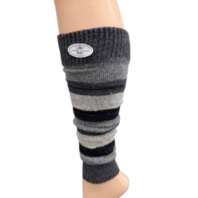 Girl's Stripe Lambswool Knee Hi Leg Warmers W424