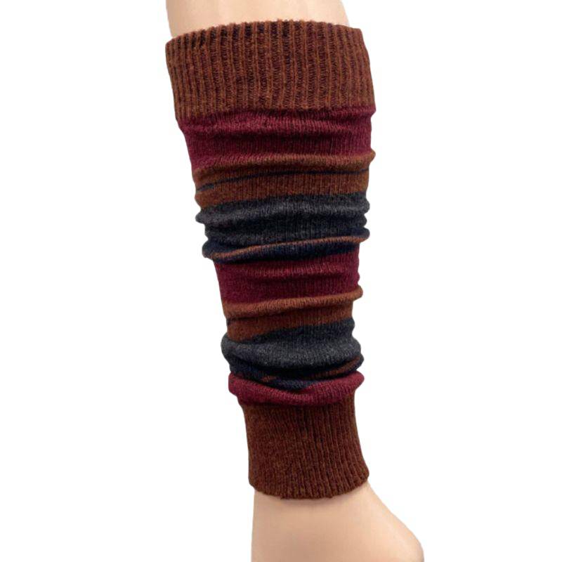 Girl's Stripe Lambswool Knee Hi Leg Warmers W424
