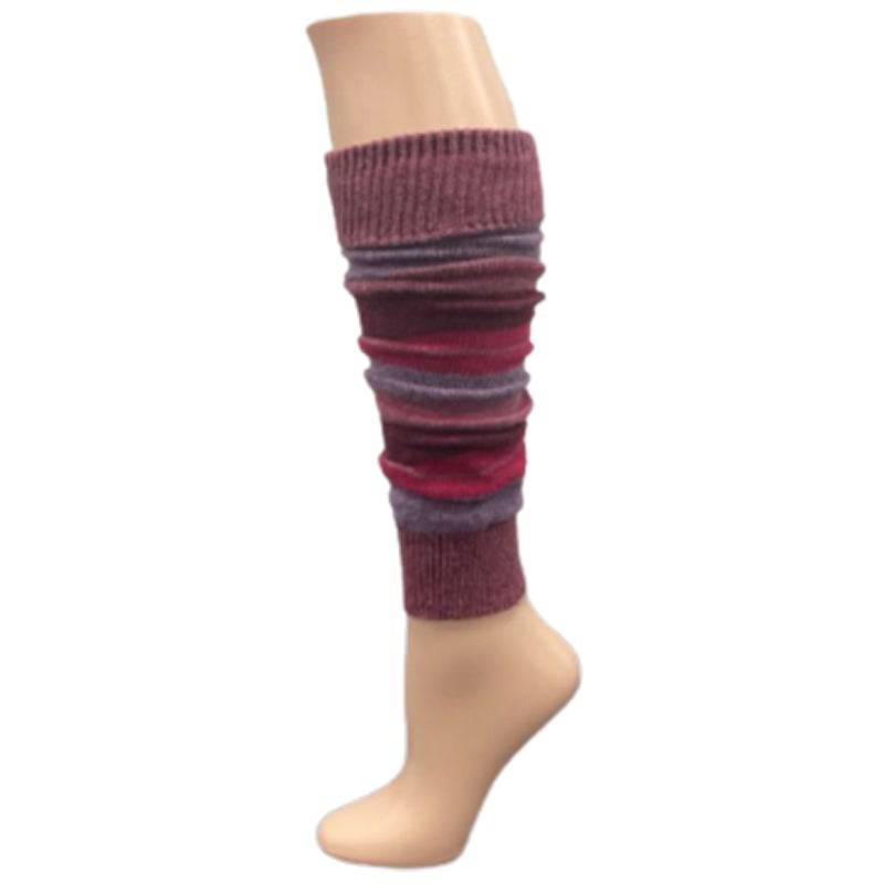 Girl's Stripe Lambswool Knee Hi Leg Warmers W424