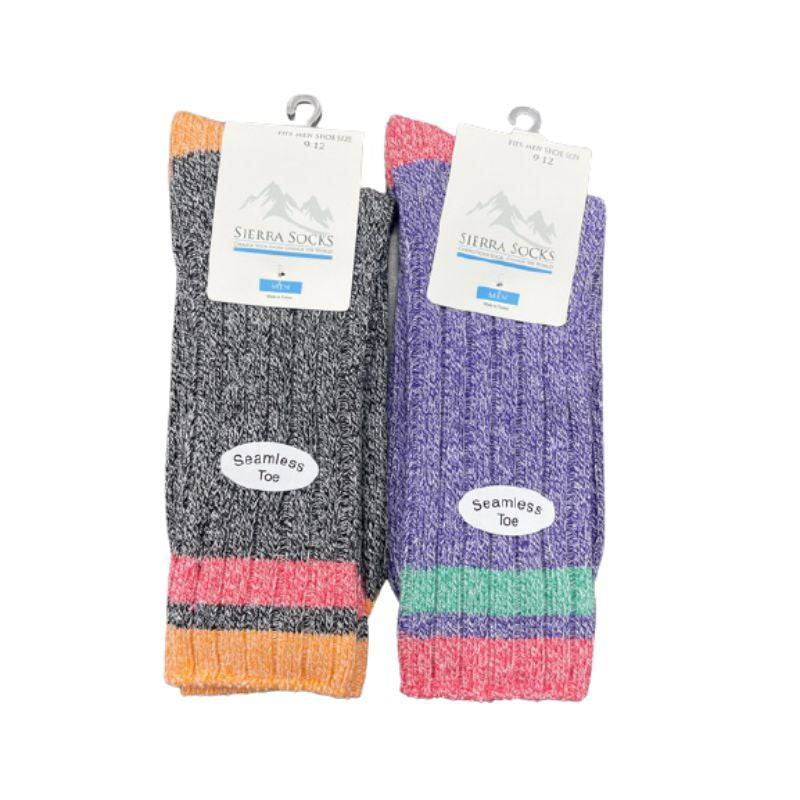 Twisted Marled Colorful Cotton Men Crew M5067