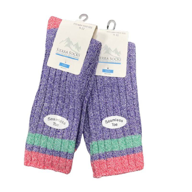 Twisted Marled Colorful Cotton Men Crew M5067
