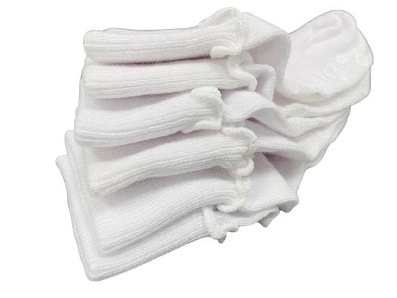 Girls Cotton Lettuce Ruffle Ripple Edge Turn Cuff Non Skid Seamless Toe 3 Pair Pack
