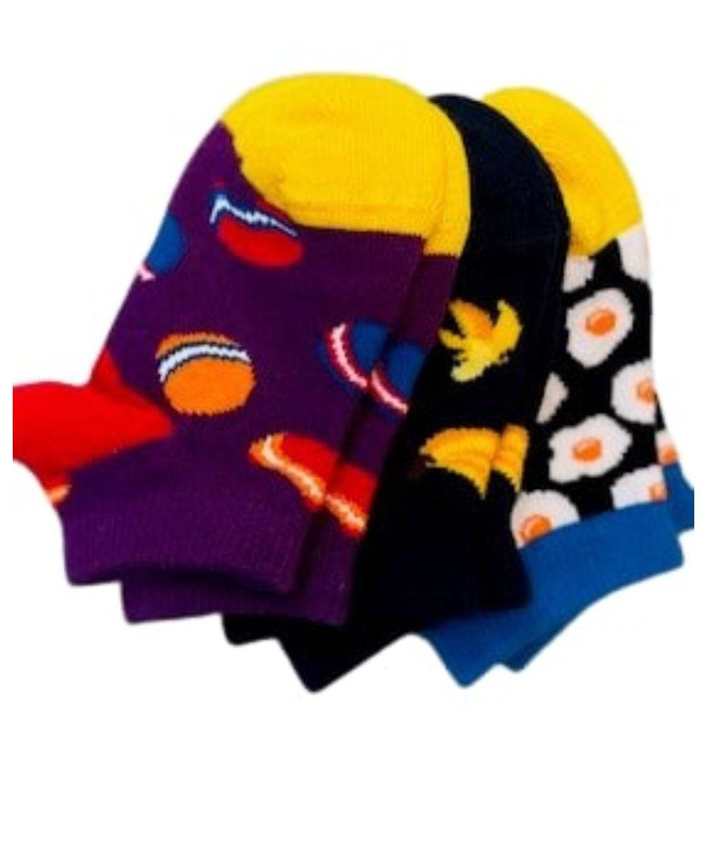 Toddler Combed Cotton Ankle Assorted 3-Pack Socks