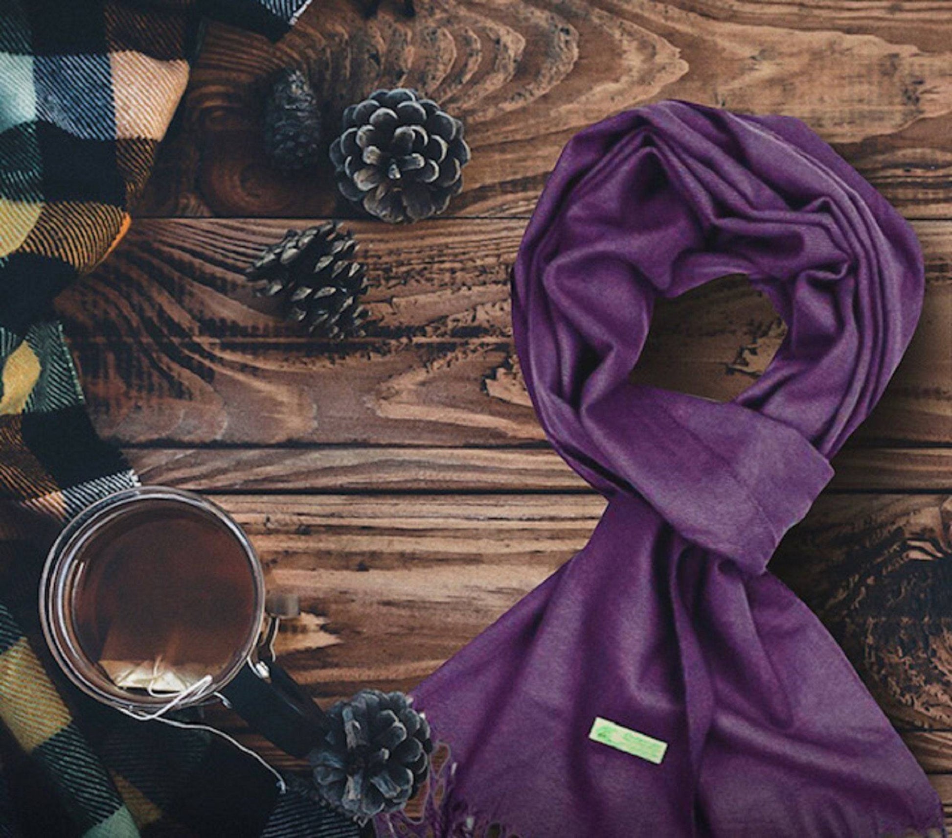 Men's and Women's Unisex Plain Solid Cashmere Feel Shawl, Oversized Scarves, Softer than Cashmere features, Size 78"X27"