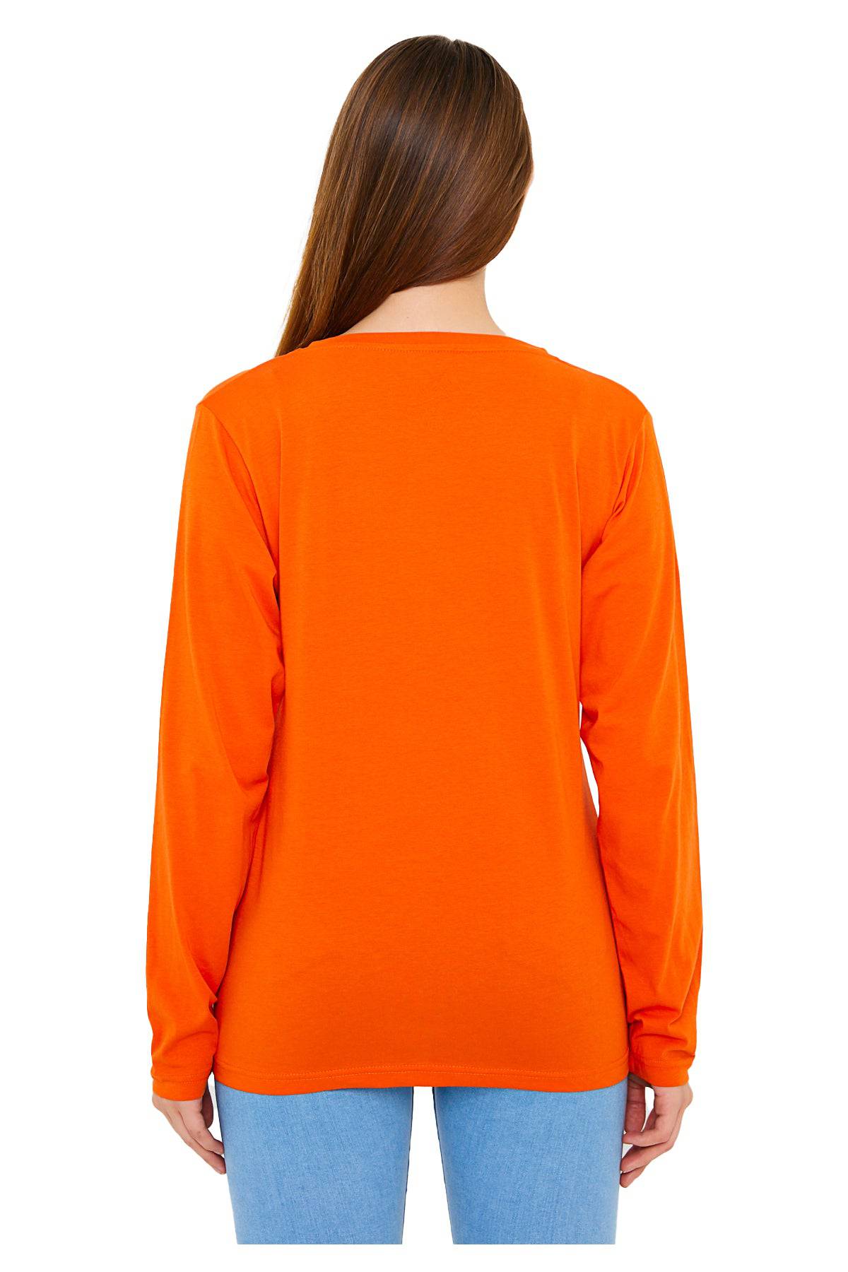 Long Sleeve V Neck T-Shirts for Women & Girls - Colorful Pima Cotton-114