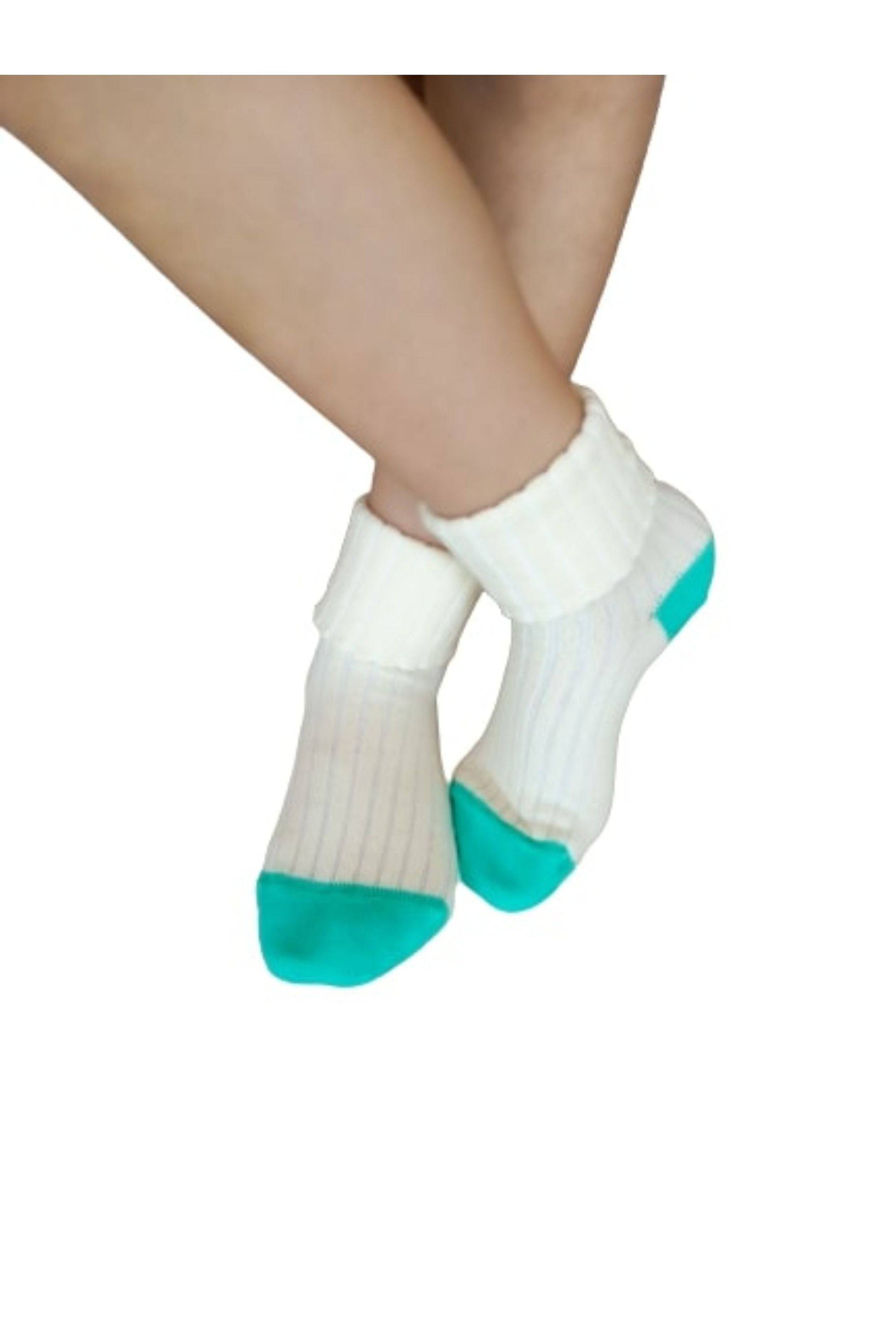 Toddler Combed Cotton Ribbed Turn Cuff 2-Pack Socks