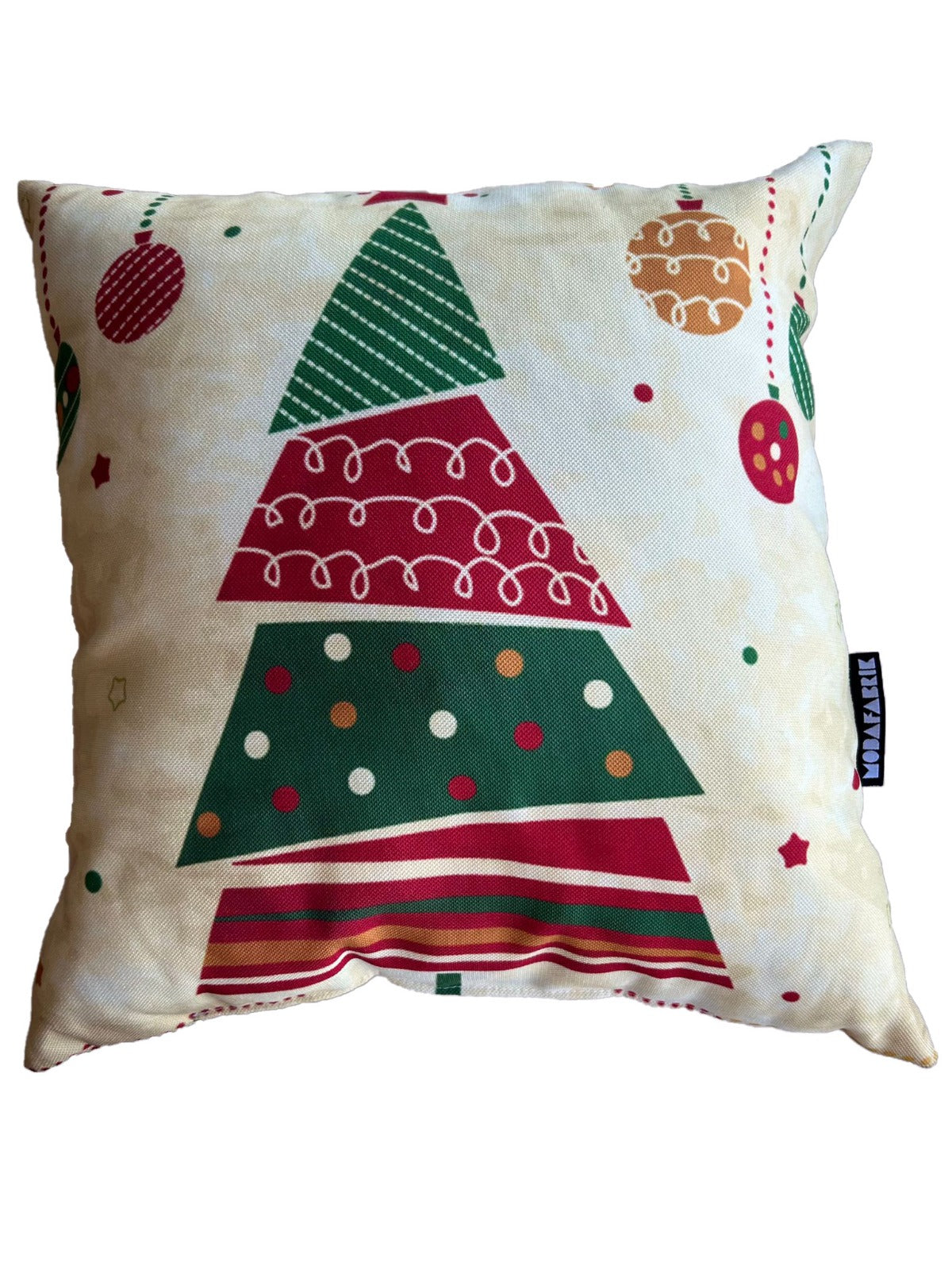 Abstract Christmas Tree Pattern Pillow Cover, Holiday, Decorating, Square 16