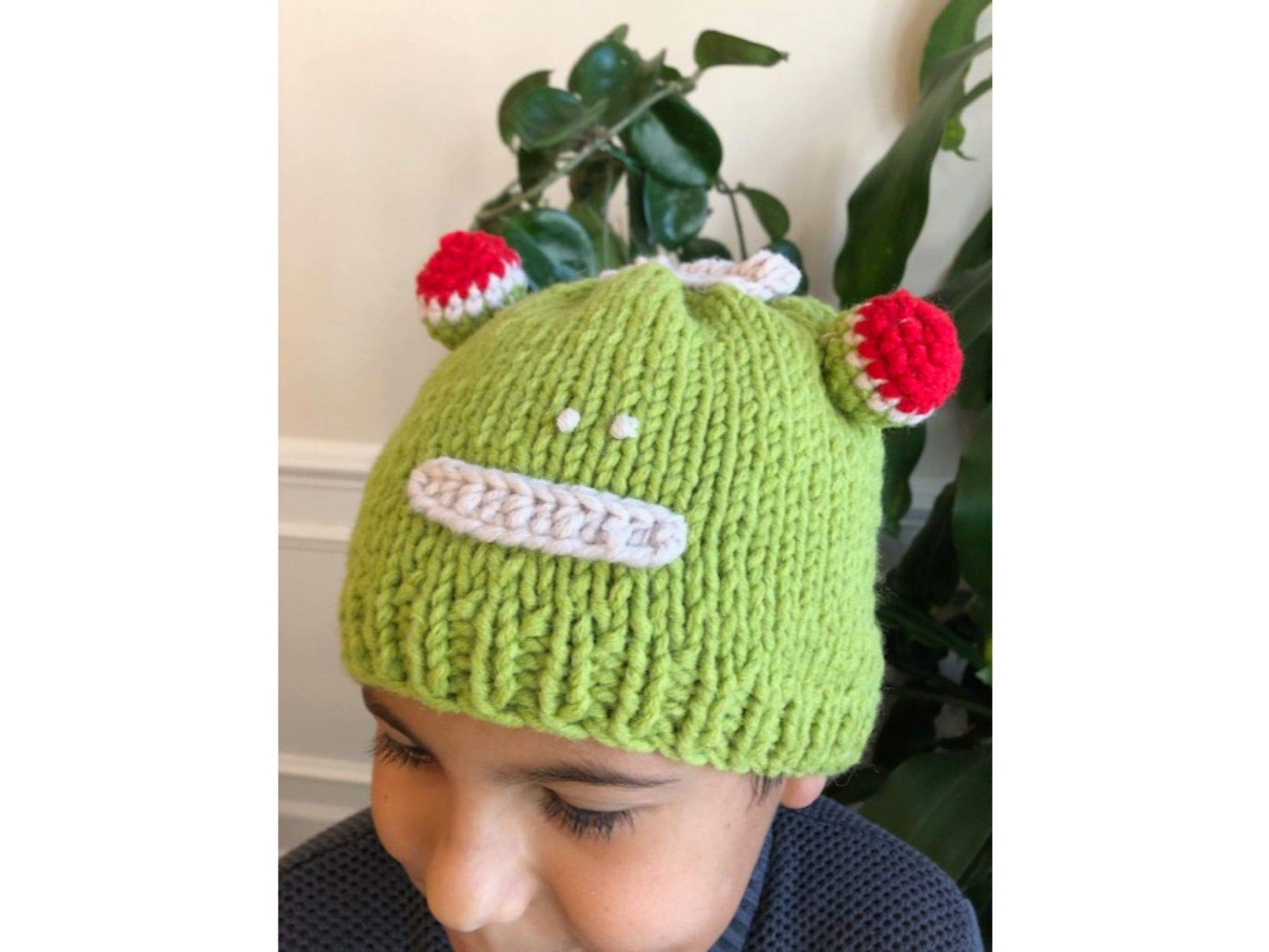 Kids Beanie Hat Kids Winter Hand-Knitted Frog Animal Theme Hat Beanie Cap Wool - Wear Sierra