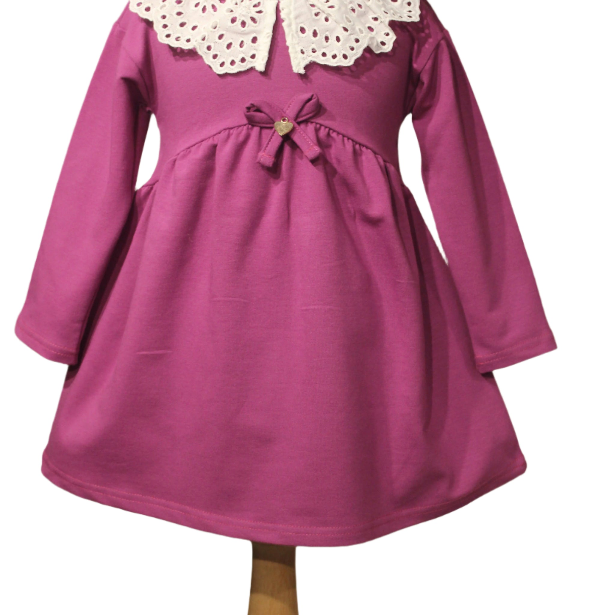 Eyelet Lace Collar Girl's Dress - Wear Sierra