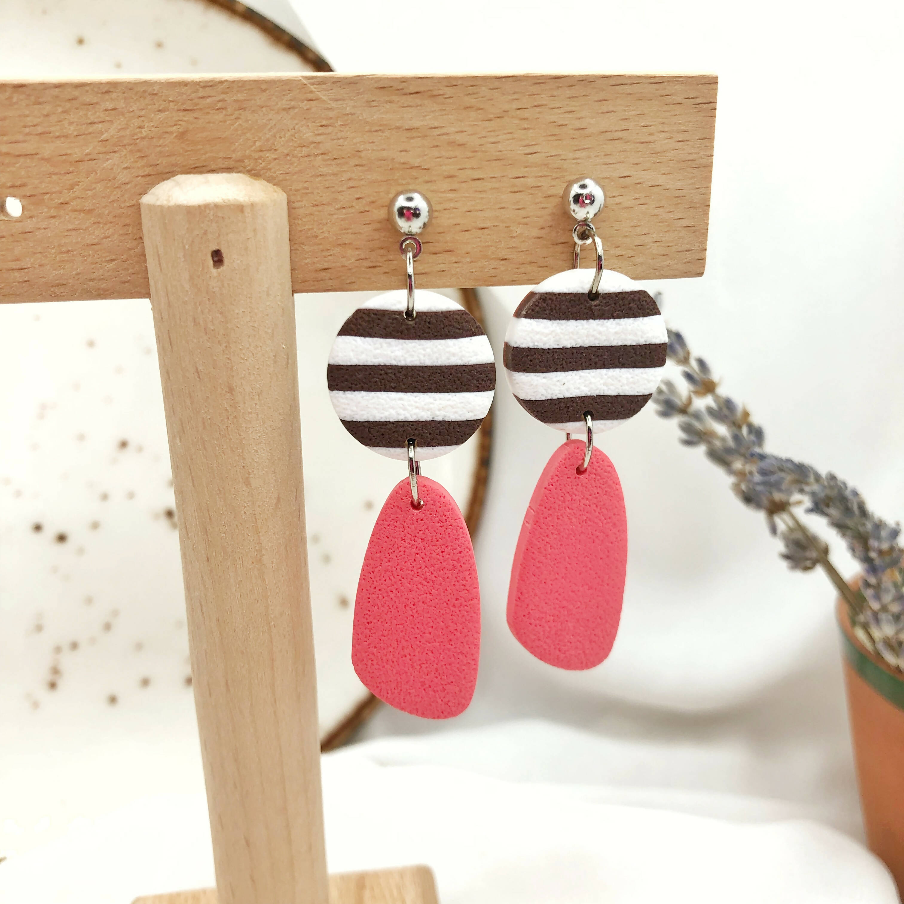 Women's Stylish Earrings, Hand Crafted Polymer Clay Earrings, Nickel Free Women's Earrings - Wear Sierra