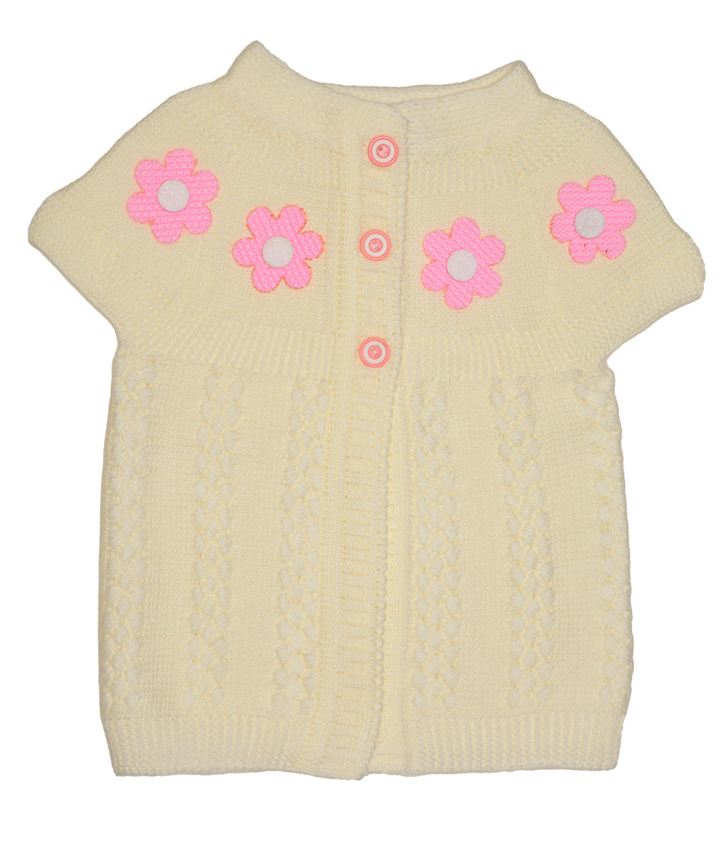 Infant and Toddler Sweater, Colorful, Warm & Cozy Daisy Design Girl's Sweater For Newborn Baby, Toddlers, Little Girls - Wear Sierra
