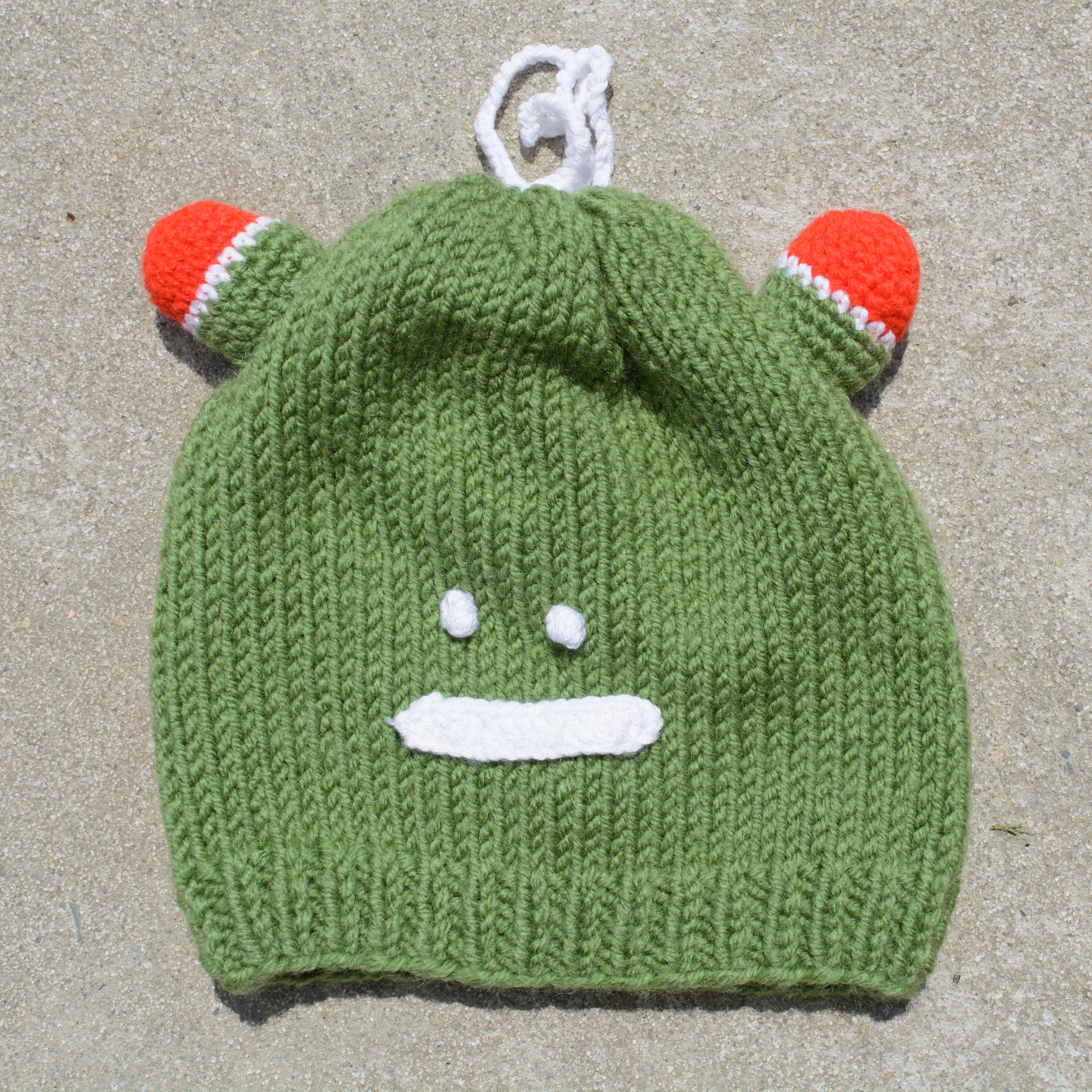 Kid's Beanie Hat Hand-Knitted Frog Wool Beanie Cap