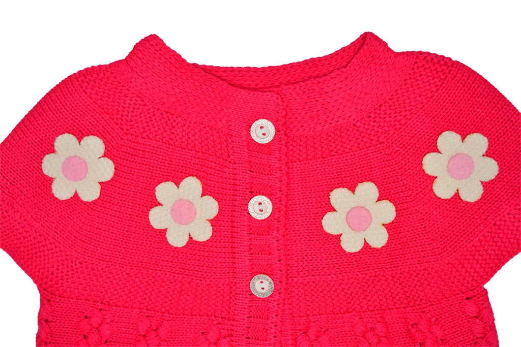 Infant and Toddler Sweater, Colorful, Warm & Cozy Daisy Design Girl's Sweater For Newborn Baby, Toddlers, Little Girls - Wear Sierra