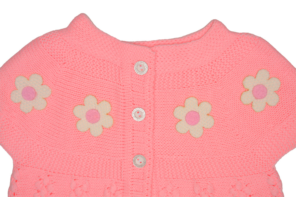 Infant and Toddler Sweater, Colorful, Warm & Cozy Daisy Design Girl's Sweater For Newborn Baby, Toddlers, Little Girls - Wear Sierra