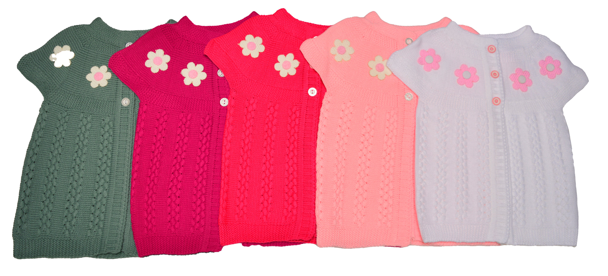 Infant and Toddler Sweater, Colorful, Warm & Cozy Daisy Design Girl's Sweater For Newborn Baby, Toddlers, Little Girls - Wear Sierra