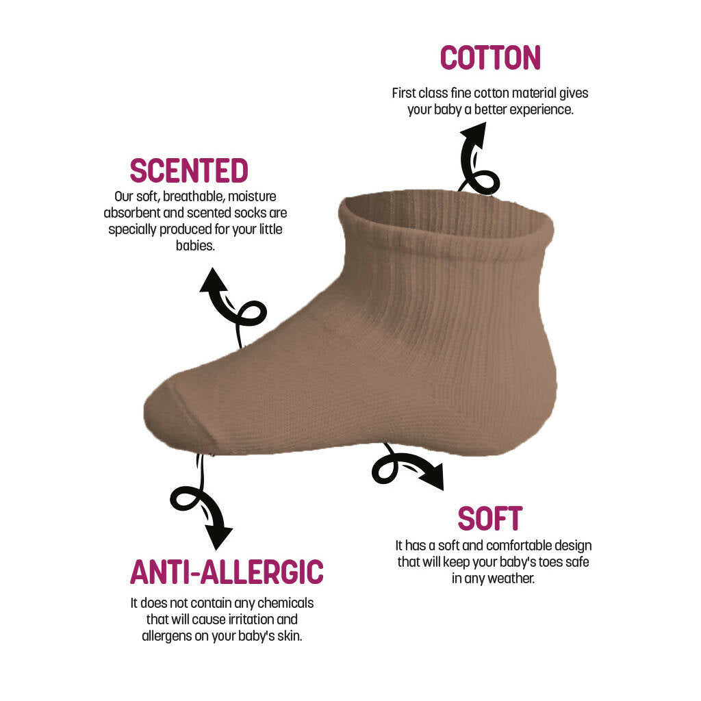 Newborn Unisex Cotton Ankle-Hi Socks Assorted 6 Pair Pack - Wear Sierra