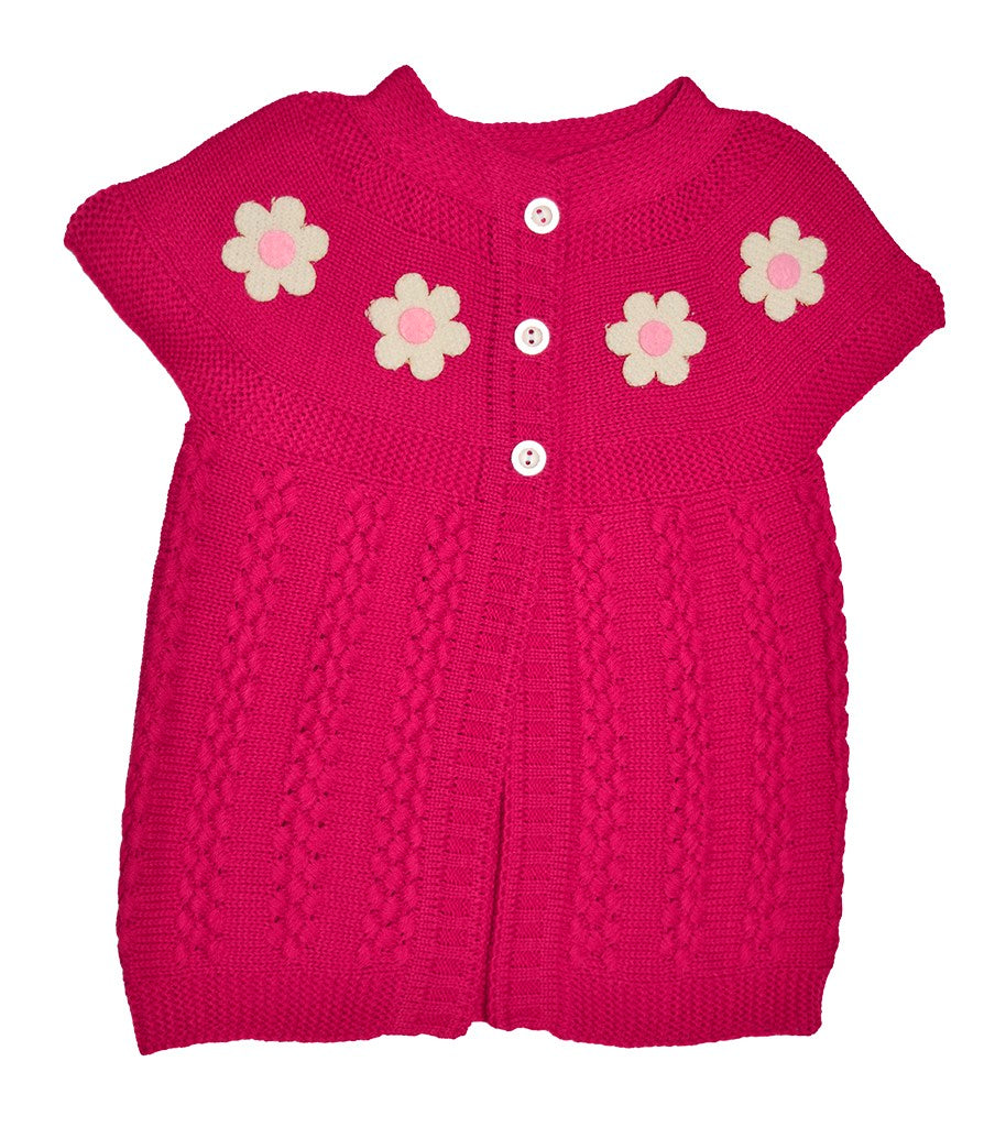 Infant and Toddler Sweater, Colorful, Warm & Cozy Daisy Design Girl's Sweater For Newborn Baby, Toddlers, Little Girls - Wear Sierra