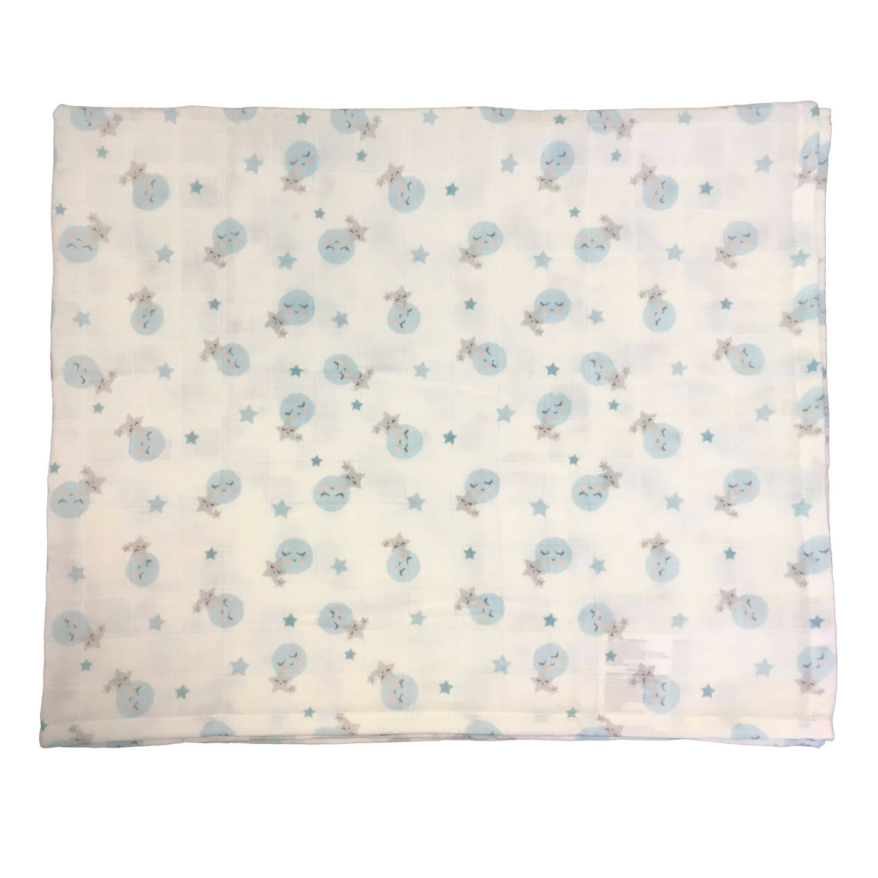 Blue Moon Printed Baby Blanket, Newborn Baby Swaddle, Mother's Cover Up, 100% Cotton Muslin, Baby Shower Gifts - Wear Sierra