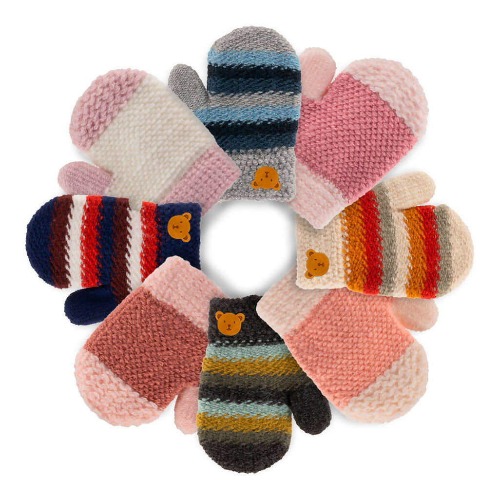 Sierra Soft Knit Mittens for Baby or Toddler - 2-Pack Unisex Gloves for Kids - Wear Sierra