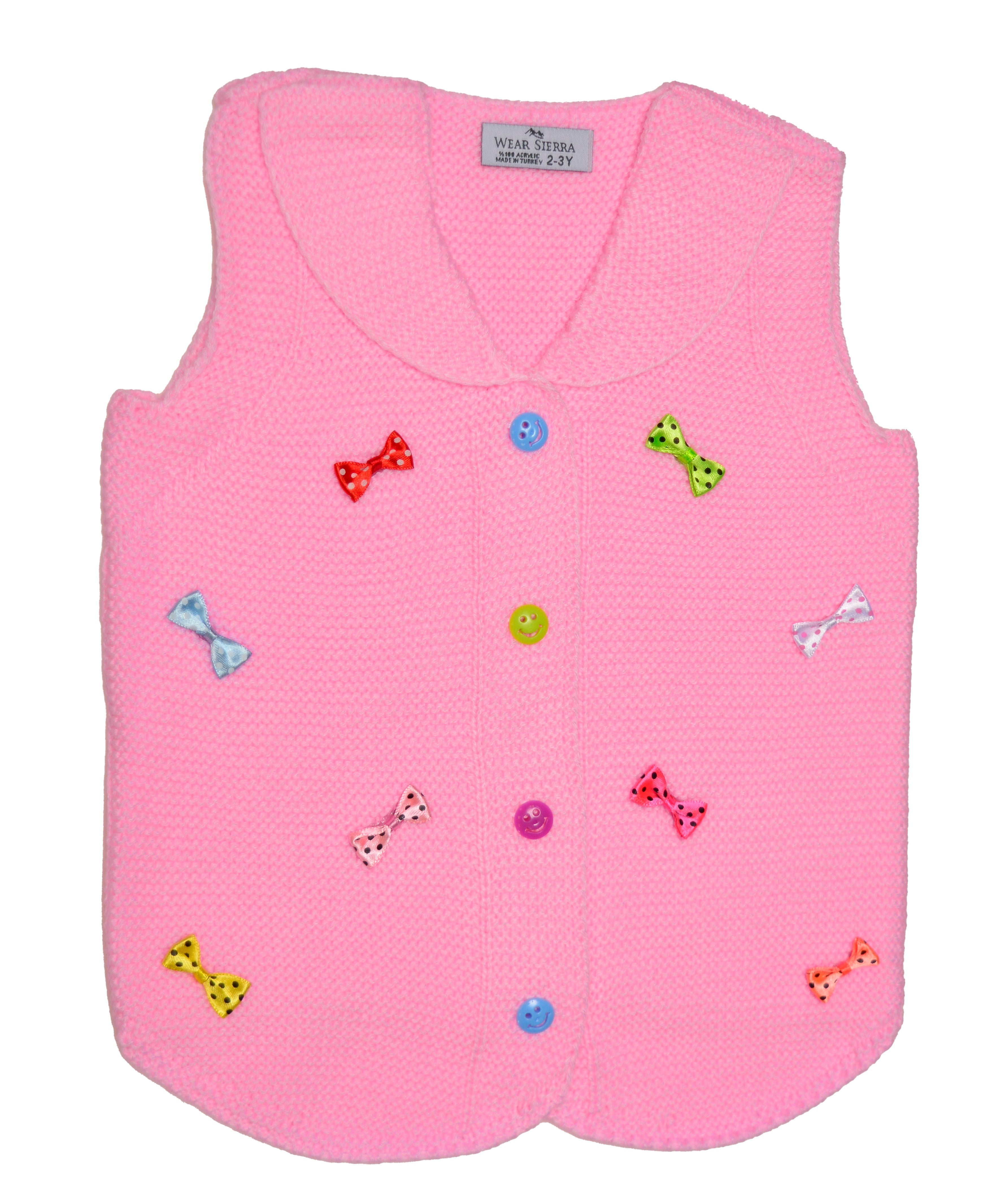 Wear Sierra Vest Bows Sweaters For Toddlers And Girls - Wear Sierra