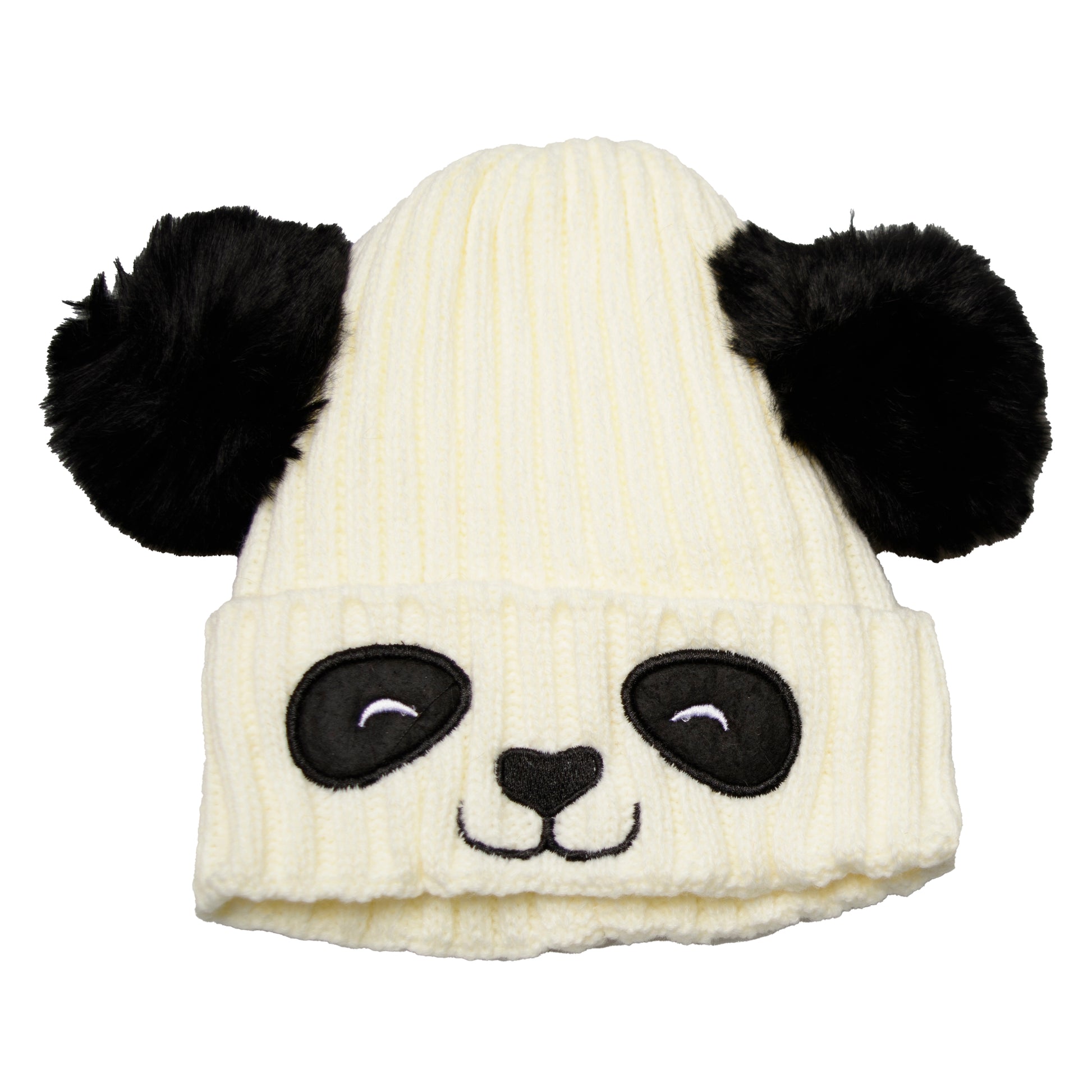 Unisex Cute Panda Cartoon Pattern Knit Winter Beanie For Kids (3-10 Years) - Wear Sierra