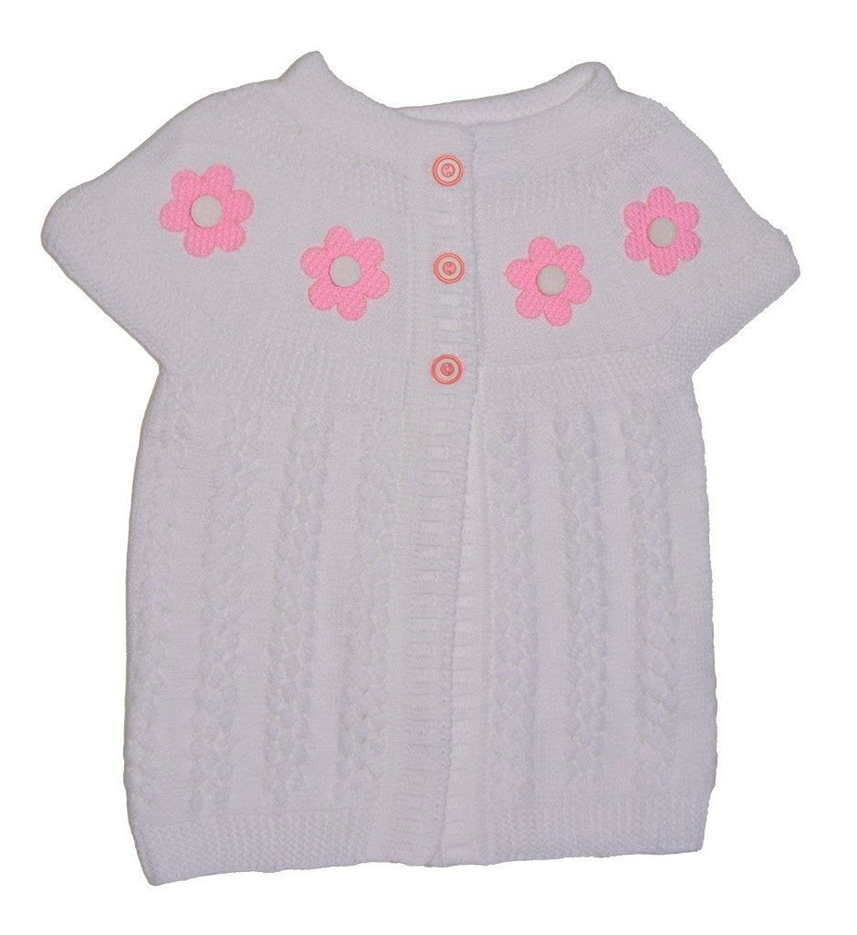 Infant and Toddler Sweater, Colorful, Warm & Cozy Daisy Design Girl's Sweater For Newborn Baby, Toddlers, Little Girls - Wear Sierra