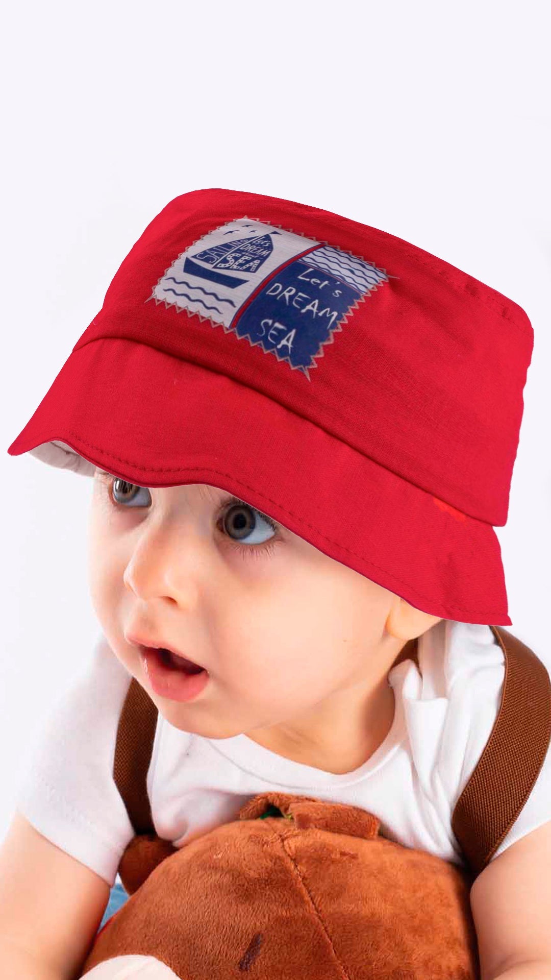 Sierra Socks Let's Dream Sea - Baby Fedora Hat - Red