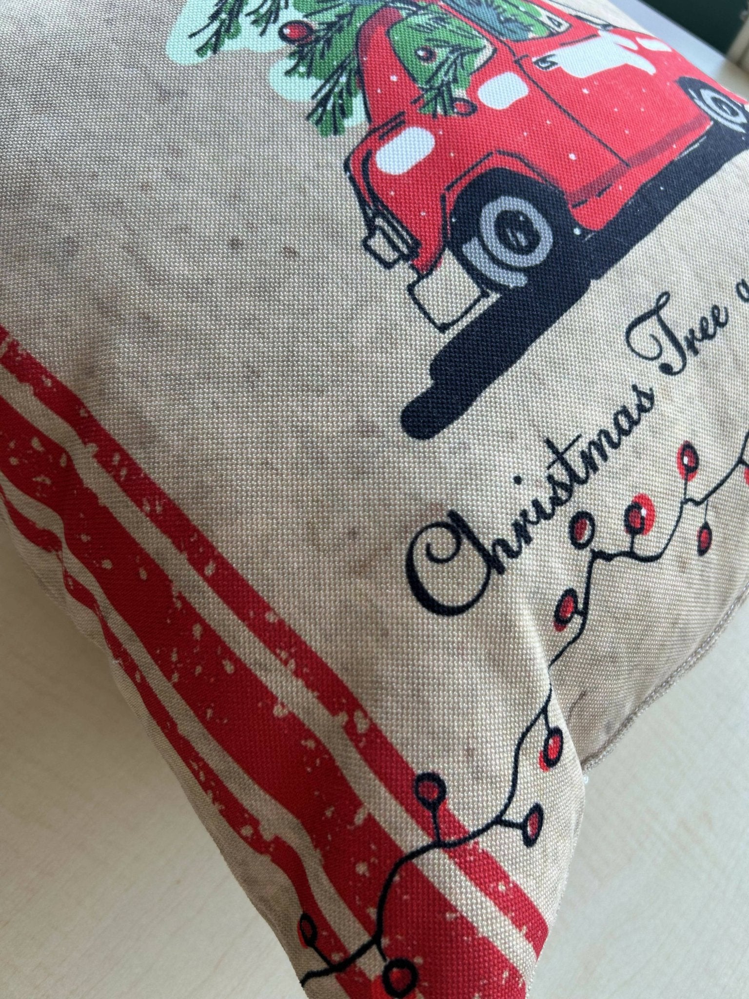 Antique Car Pattern Pillow Cover, Holiday Decorating - Wear Sierra
