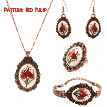 Artisan Made Floral Jewelry Set - Ceramic Bracelets for Women and Girls - Wear Sierra