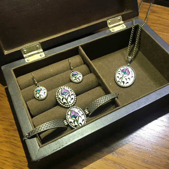 Artisan Made Floral Jewelry Set - Ceramic Bracelets for Women and Girls - Wear Sierra