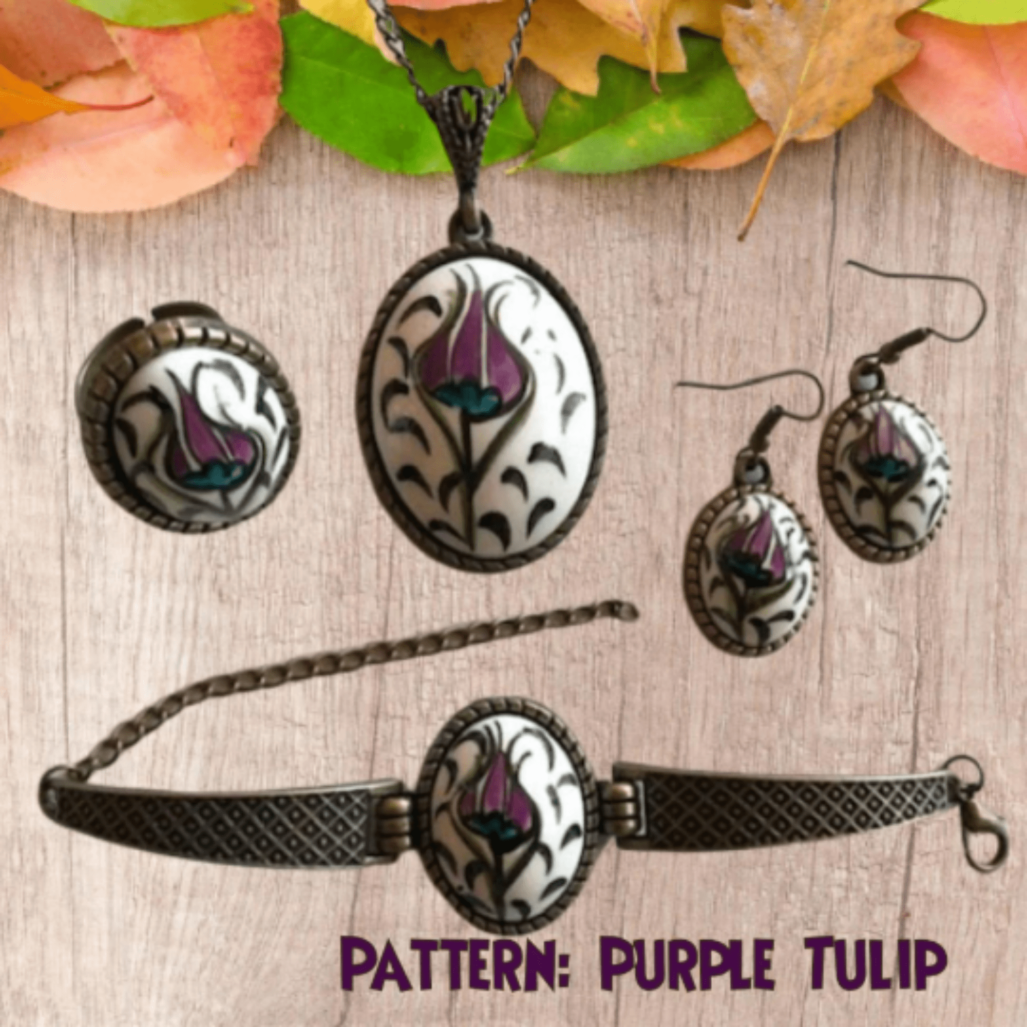 Artisan Made Floral Jewelry Set - Ceramic Bracelets for Women and Girls - Wear Sierra
