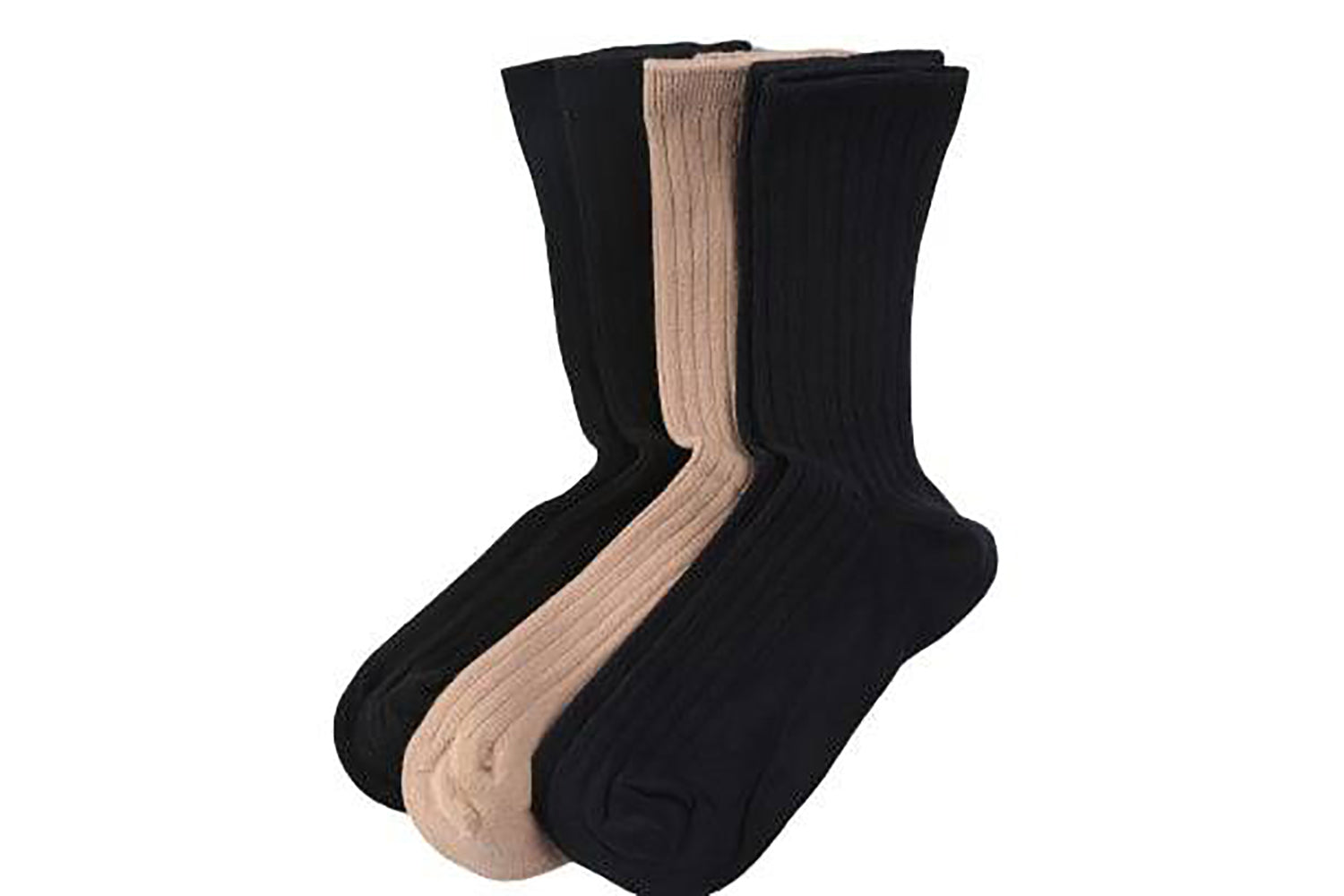 Big Boys & Girls (Unisex) Classic Dress Uniform Ribbed 3 Pair Pack Crew Socks