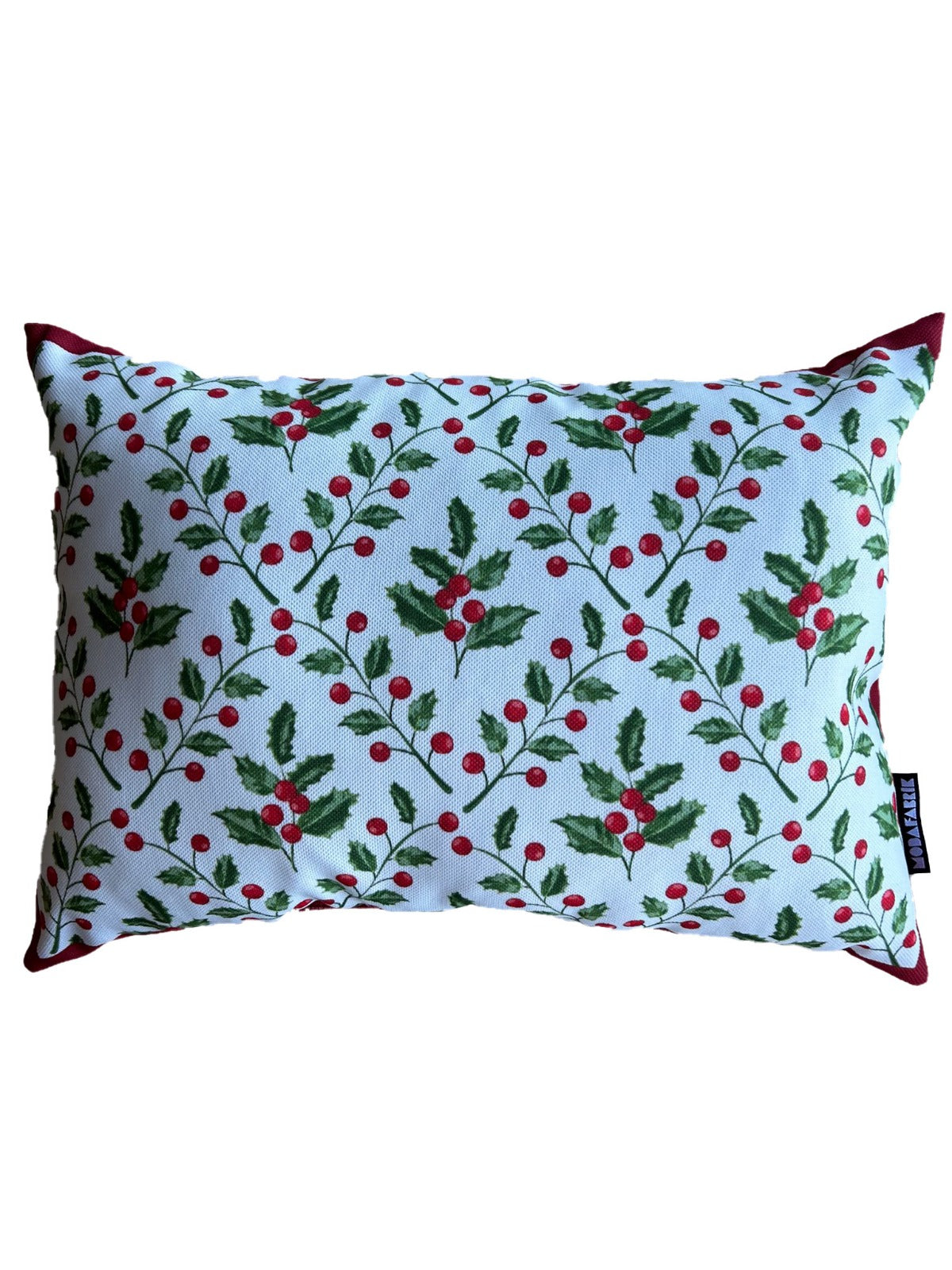 Holly Branch and Berries Pillow Cover, Rectangular, 18 1/2L x 13" W - Wear Sierra