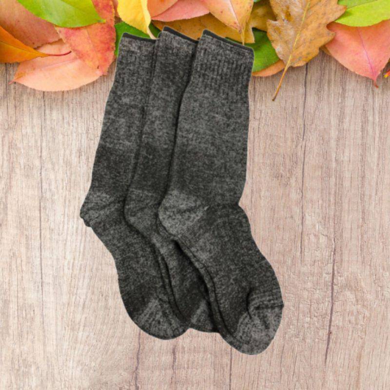 Big & Tall Men's & Women's Cushioned Crew Socks for Outdoor Sports - in 3 Pair Packs - Wear Sierra