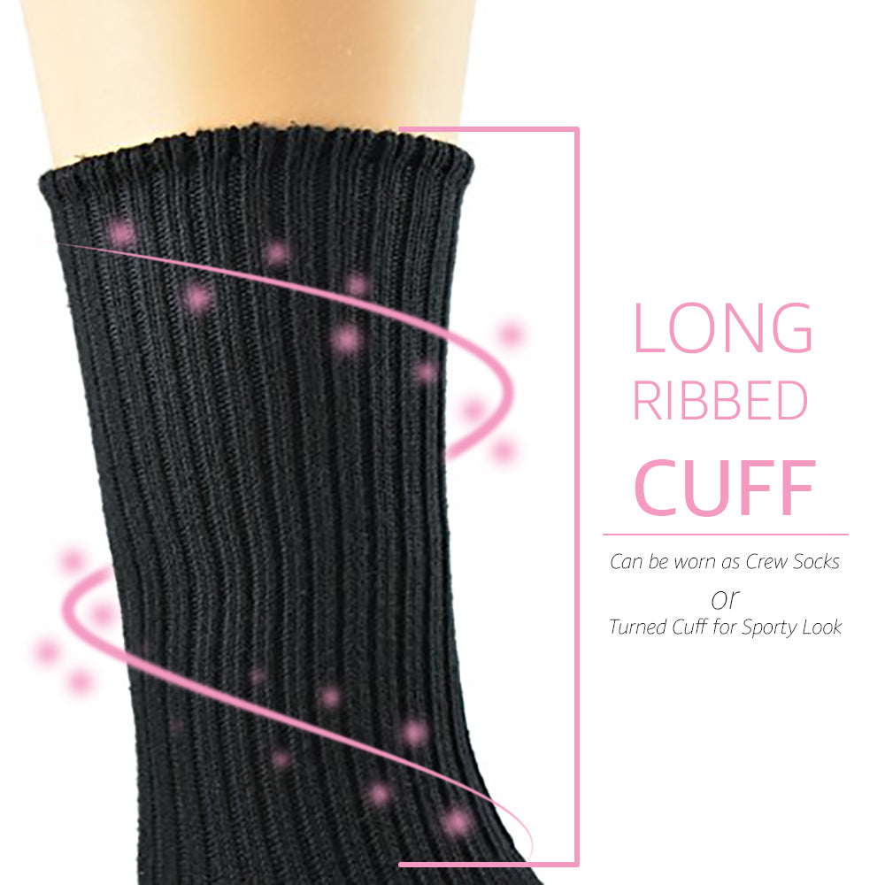 Organic Cotton Midweight Outdoor Unisex Athletic Crew Socks 3 Pair Pack W2100