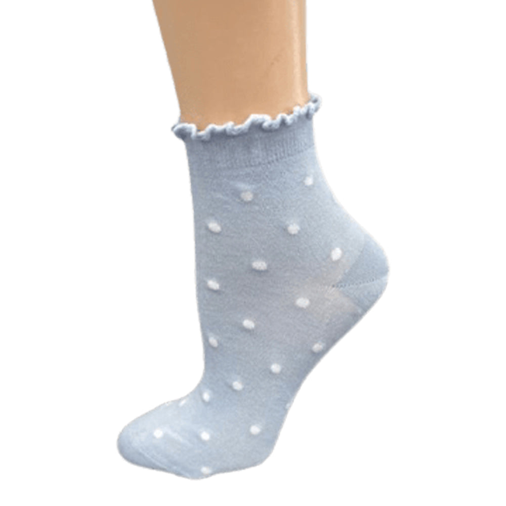 Blue Ruffle Socks