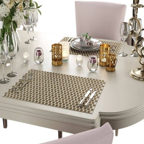 Bowtie Placemat Set, Neutral Place Setting, Unique 2D Wood Design - 2 Piece Set - Wear Sierra