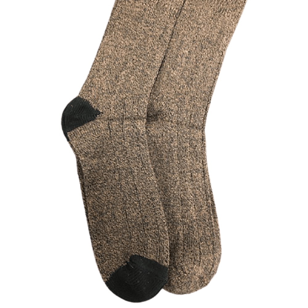 Marled Twisted Yarn Big and Tall Men 2 Pair Pack Midweight Socks