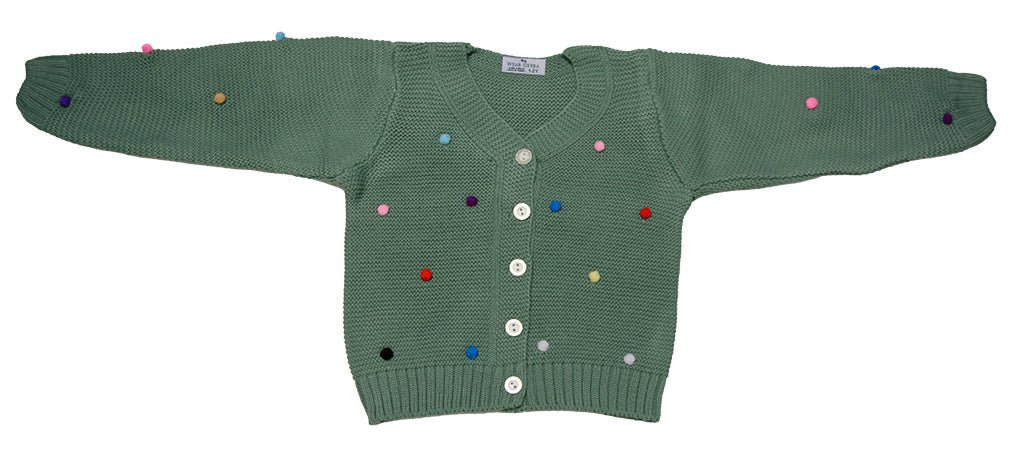 Button-Up Cardigan Sweater for Newborn and Toddler Girls - Wear Sierra
